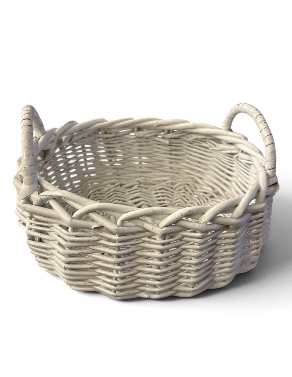 Vintage Wicker Basket Small Home Decor CottageCore Farmhouse Style 9”x7.25"x3.5